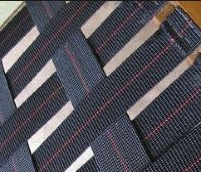 Furniture ELASTIC bing 450 50mm (50m) BLACK/RED CROSS LINKS TRADE